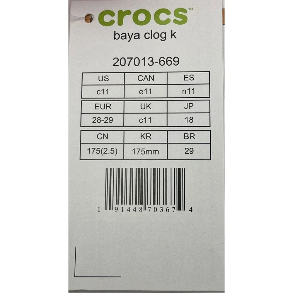 Crocs Little Girls Slip on Clogs Size 11 Pink Water Friendly Lightweight & Comfy